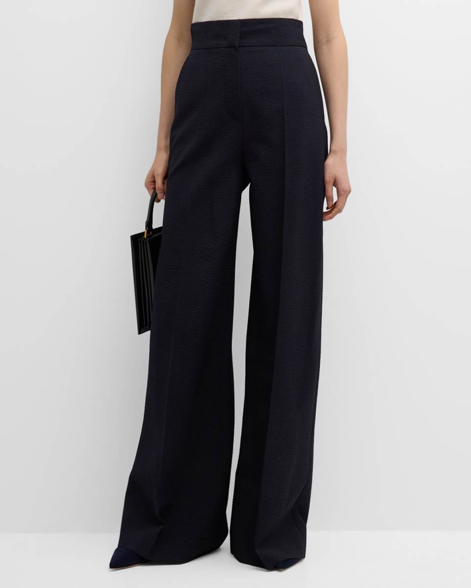Cervo High-Rise Wide-Leg Crepe Pants